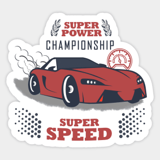 Racing Car Red Sticker